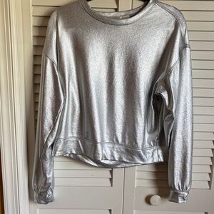 Pilcro Silver Metallic Sweatshirt